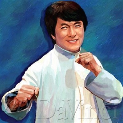 Jackie Chan Oil Painting Giclee - myDaVinci
